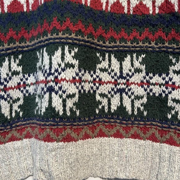 VTG American Eagle Outfitters Oversized Ugly Sweater M Fair Isle Made‎ USA 90s - Picture 12 of 16